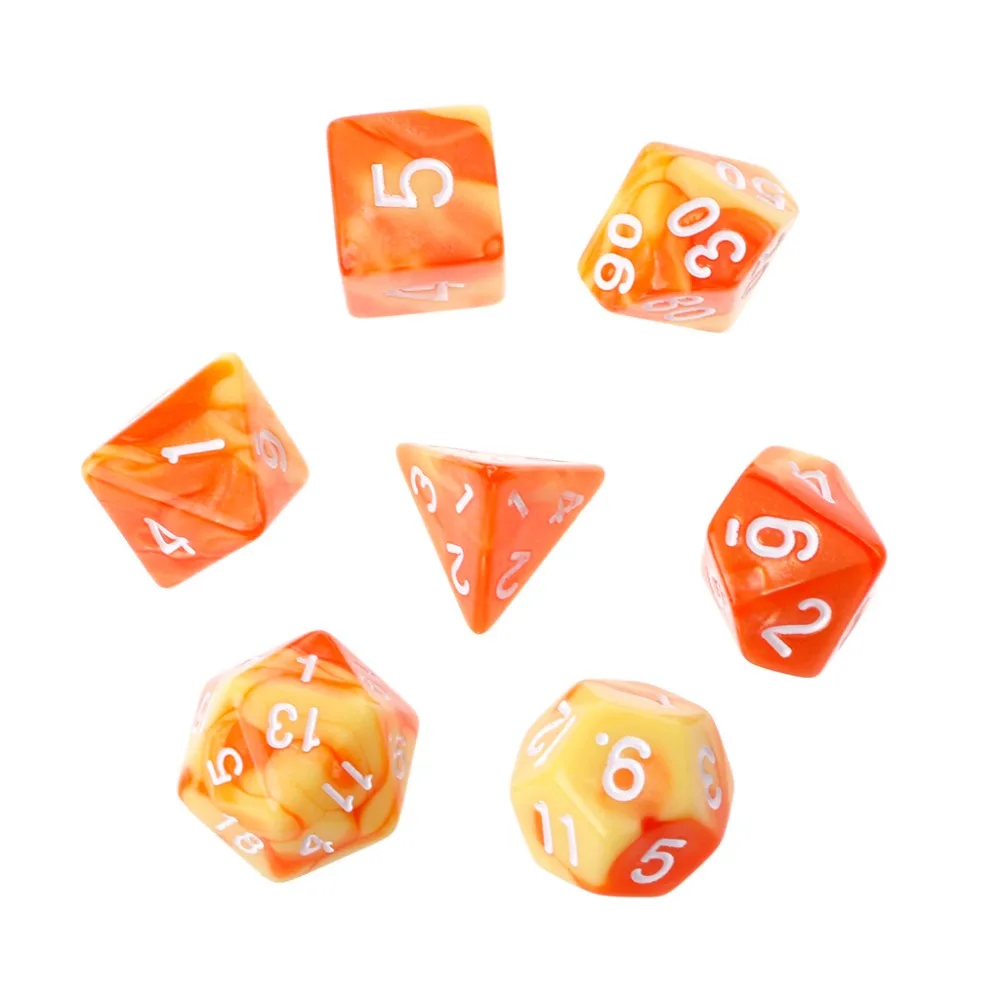 7 шт./компл. акриловые многогранные кости для настольных игр TRPG Dungeons And Dragons | Спорт