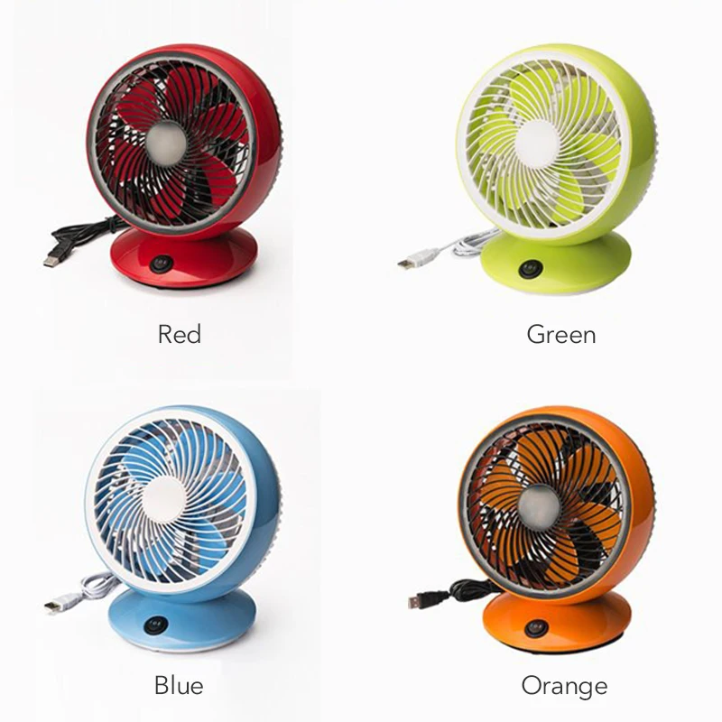 Новый портативный Usb Настольный вентилятор 6 дюймов 5 в 4 цвета мини электрический