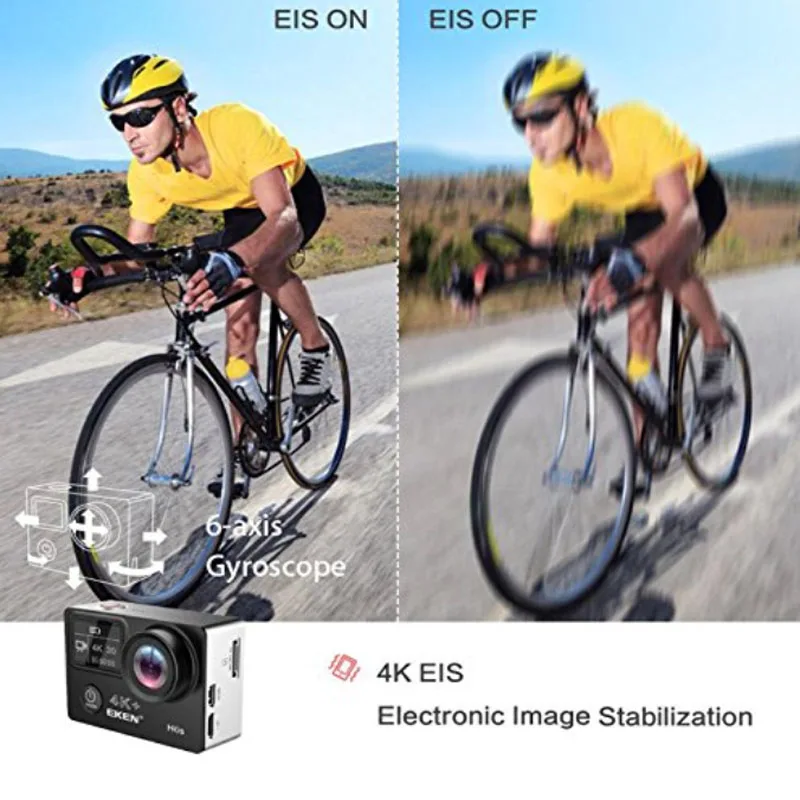 Экшн камера EKEN H6s Ultra HD 4K 14 МП водонепроницаемая Спортивная с дистанционным