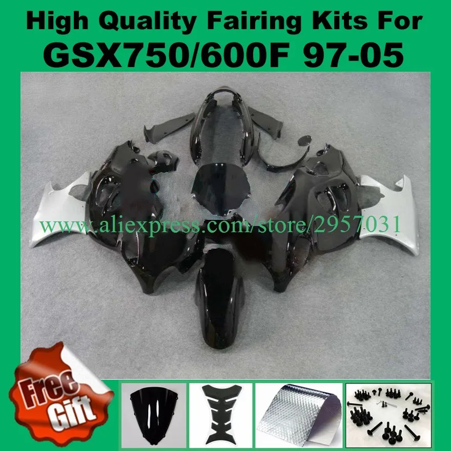 9 подарки комплект обтекателей для Suzuki GSX600F GSX750F KATANA 1997 2005 GSX 600F 750F 97 98 99 00 01 02 03 04 05