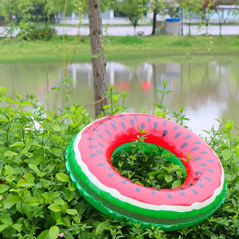Плавательный круг гигантский арбуз для взрослых и детей надувной матрас с