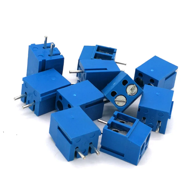 30/50/100 шт. 5 мм Винтовые клеммы PCB коннекторы блока прямой штифт 2P 3P латунные