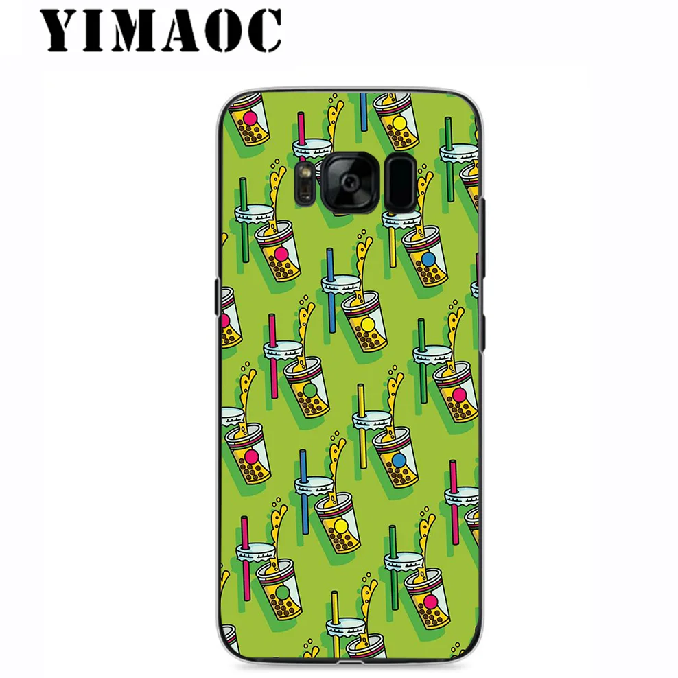 Yimaoc пузырь Чай Чудесный мягкий силиконовый чехол для телефона samsung Galaxy A5 A6 плюс A7