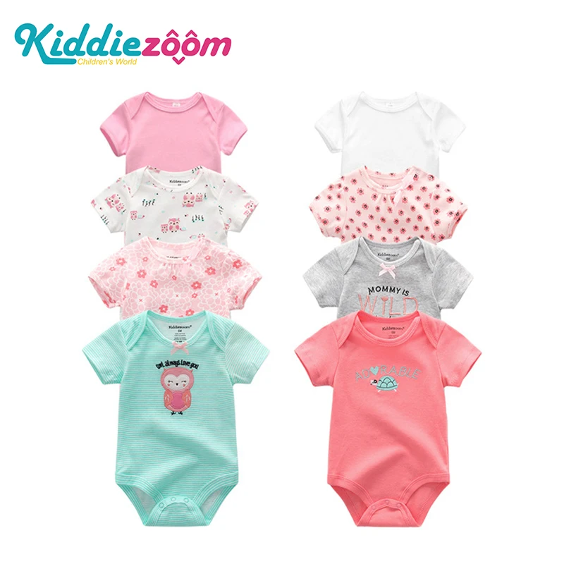 2019 8 шт./лот Одежда для мальчиков Боди маленьких девочек одежда с рисунком