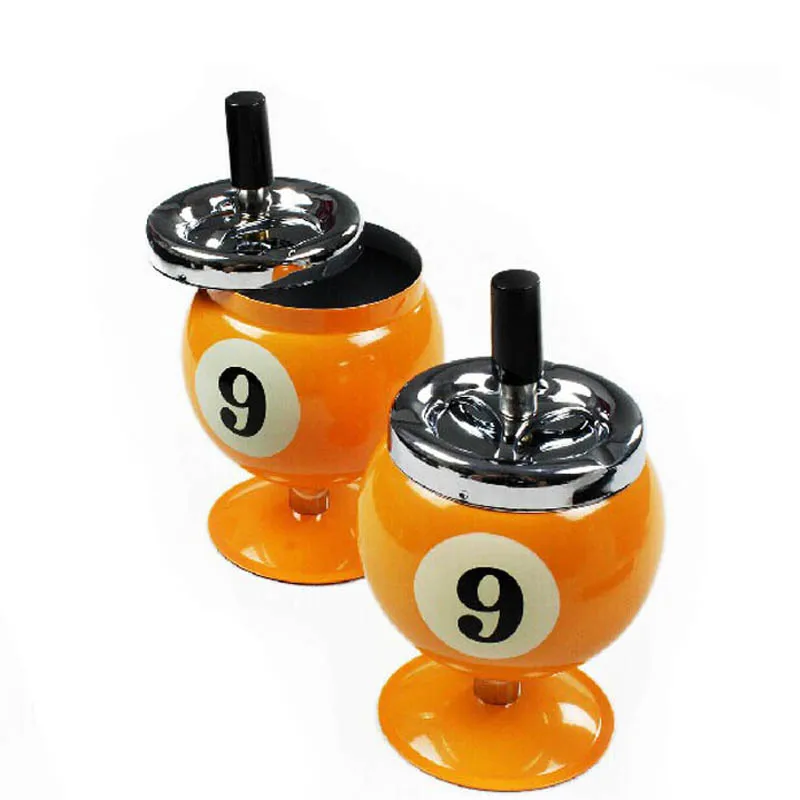 Бесплатная доставка черная дизайнерская пепельница для бильярдного шара 8