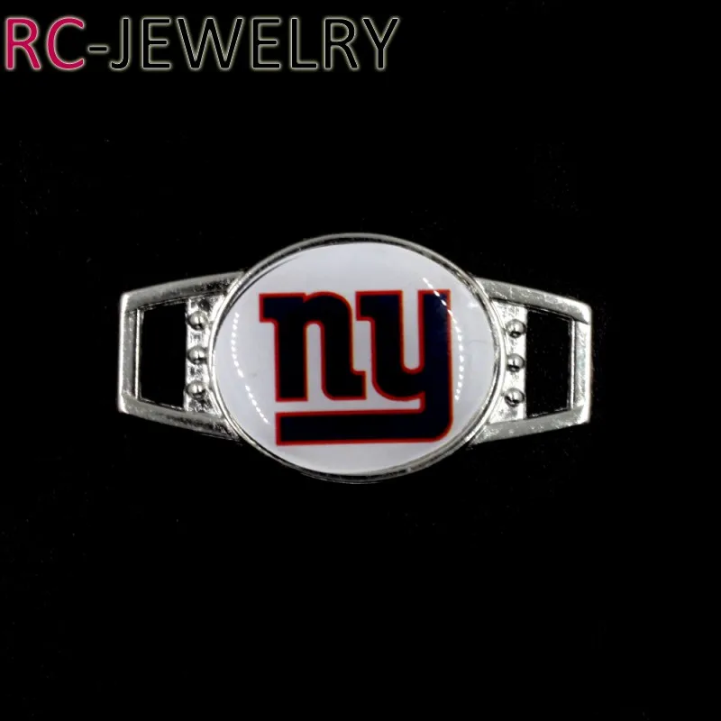New York Giants шнурки пряжки Талисманы Футбол команды для новых Спортивная обувь