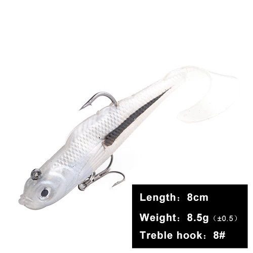 209 8cm FISHKING 1 шт. 8/10 см приманки мягкие приманки с 3D глаза тройными крючками приманки stackle мягкие приманки для приманки тройные Крючки и рыболовные принадлежности - Цвет: 209 8cm