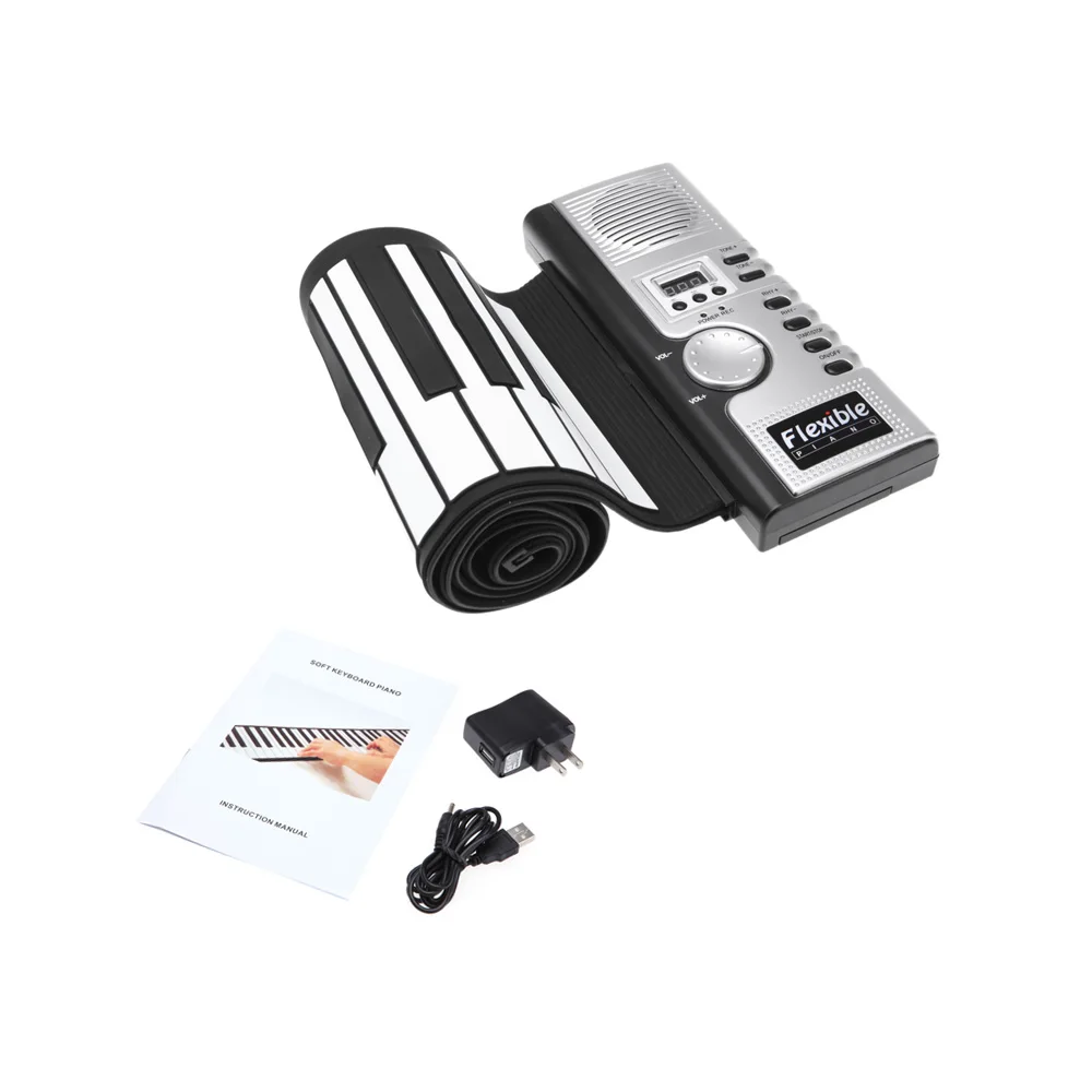 Горячая распродажа Гибкая Roll Up Электронная Мягкая клавиатура пианино