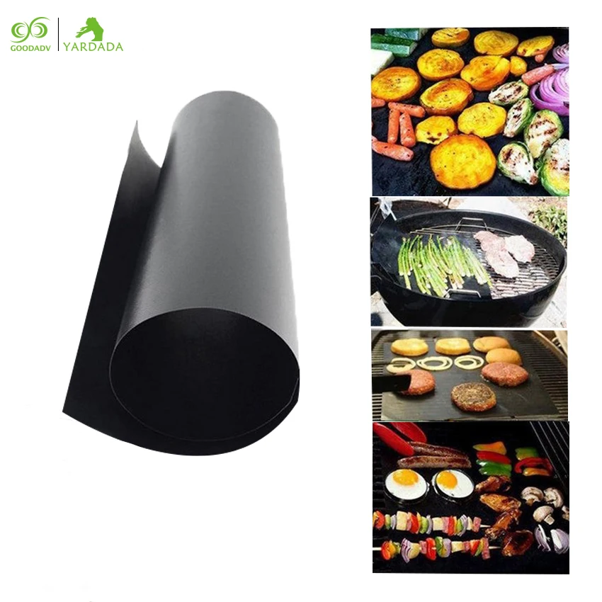 1*Non-Stick BBQ Grill Mat Barbecue Baking Liners Teflon Heat Resistant Roast For Party Reusable Cooking Tools | Дом и сад