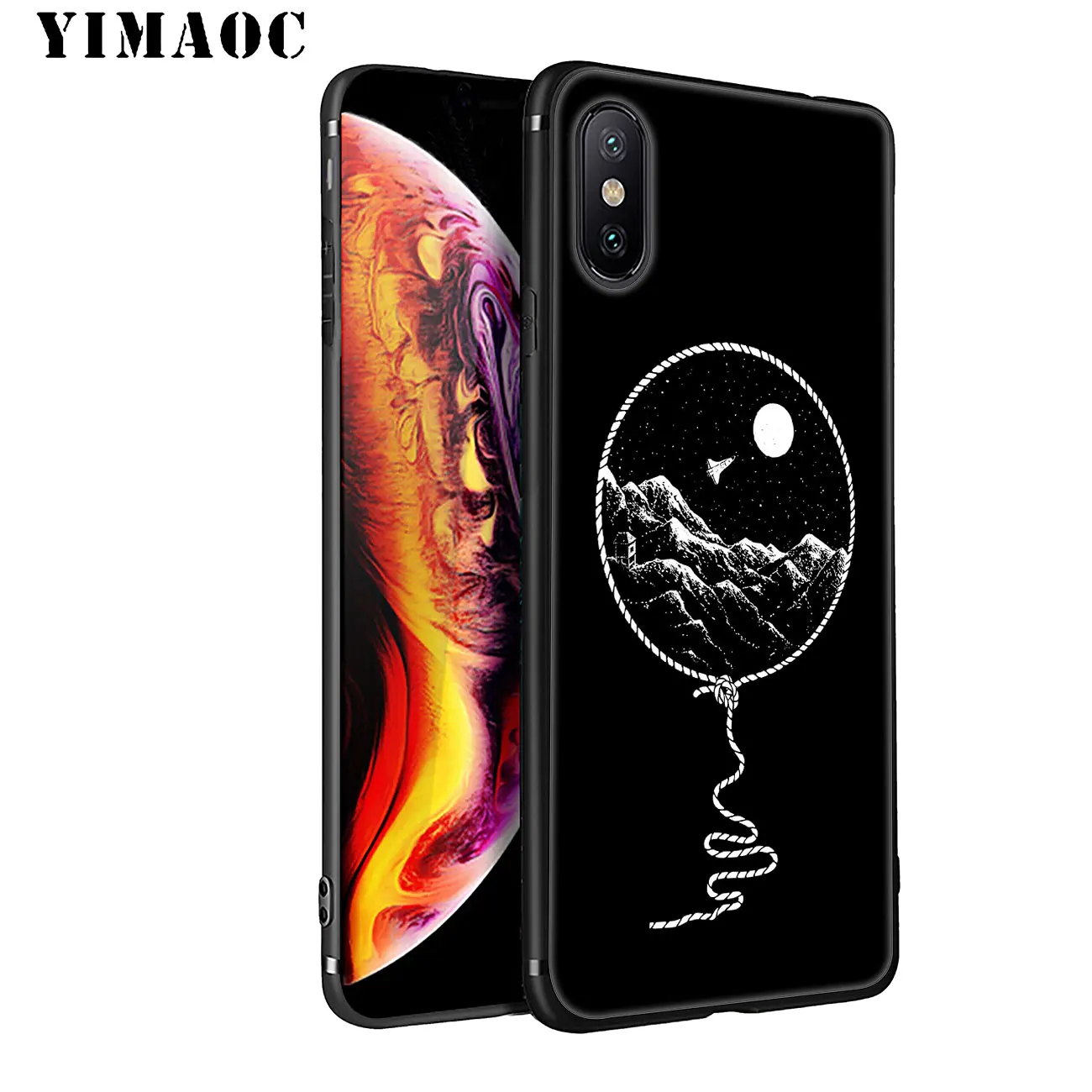 Мягкий силиконовый чехол YIMAOC для телефона с космонавтом планетой космосом луной