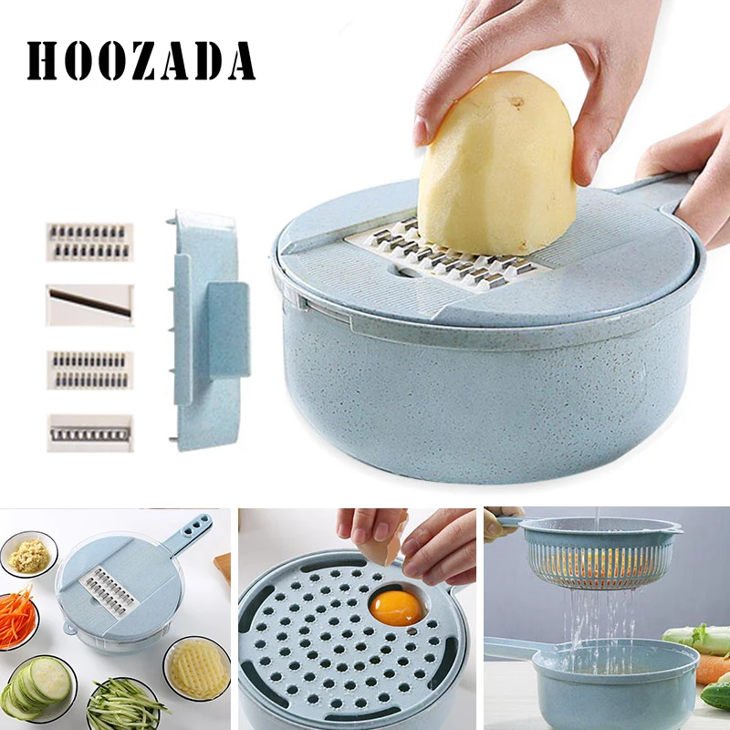 Кухонный инструмент 8 в 1 HOOZADA резак для овощей слайсер измельчение хранение