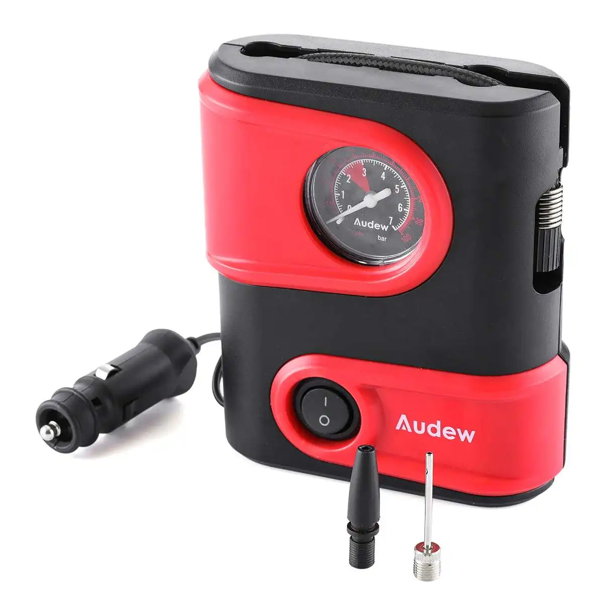 DC12V 100PSI автомобильный воздушный компрессор, надувной насос на выходе, компактный портативный автомобильный насос для шин, насос для автомобилей, велосипедов, мотоциклов