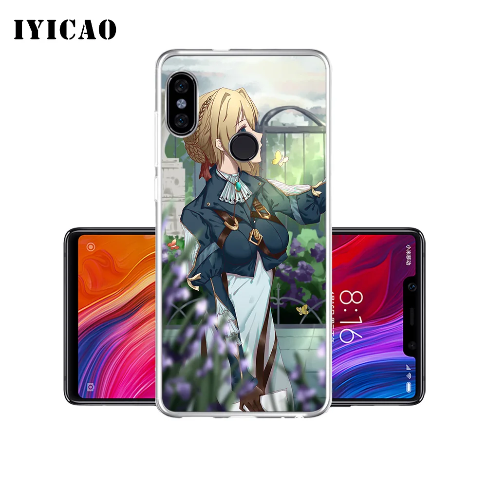 IYICAO Violet Evergarden Soft Silicone Phone Case for Xiaomi Mi 9 8 SE 6 A1 A2 Lite F1 MIX2S MIX3 TPU Cover | Мобильные телефоны и
