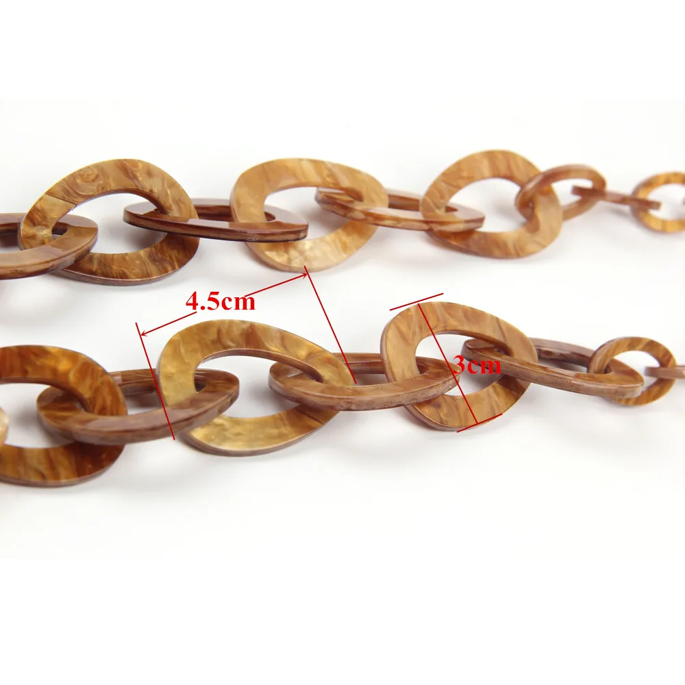 FishSheep новая акриловая длинная цепь ожерелье Простой дизайн пластиковая крупная