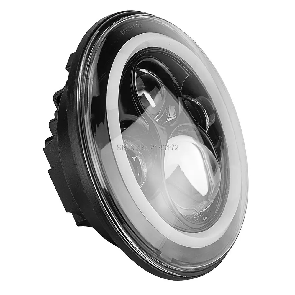 Черная 7 дюймовая фара halo angel eyes для Jeep Wrangler JK TJ Hummer Toyota Defender ''светодиодная harley
