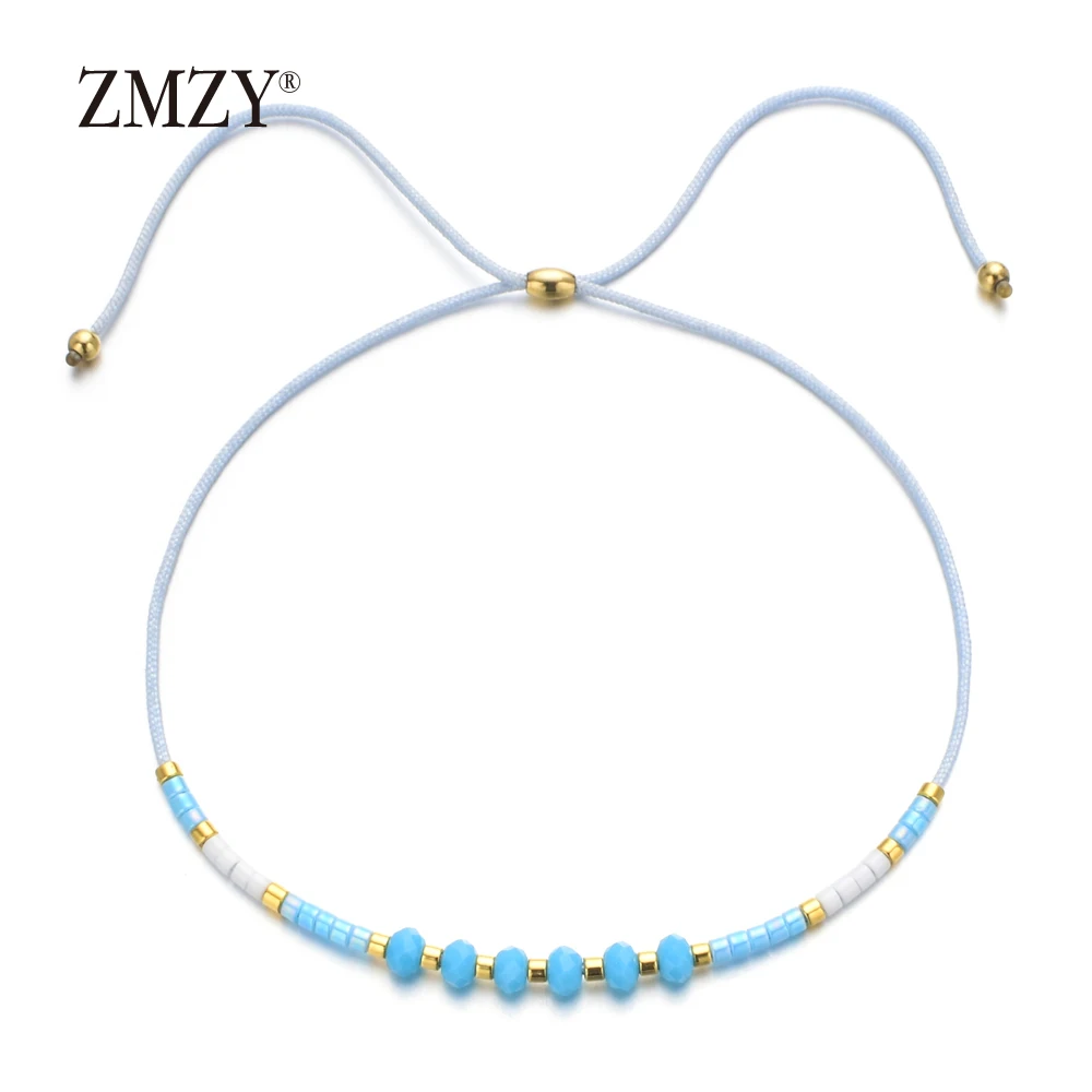 ZMZY Bohemian Colorful Crystal Beads Bracelet Retro Adjustable Rope Ethnic Bracelets for Women Wholesale Lots Bulk Love Gift | Украшения и