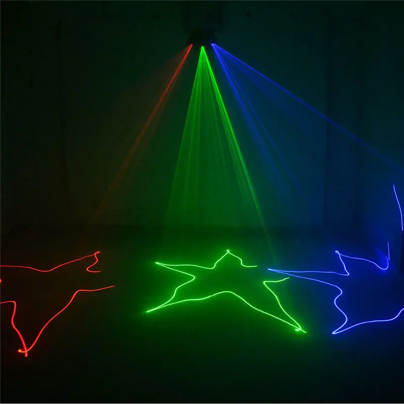 AUCD 3 головы RGB Красный Зеленый Синий проектор Лазерный светильник Профессиональный для дискотек КТВ DJ вечерние шоу луч движущийся луч сканирование сети сценический светильник ing AX3