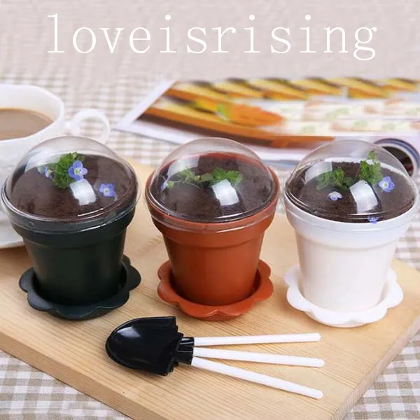 20 штук/10pcsTiramisu чашки цветочный горшок Формы для кексов и лопата лед кремовые
