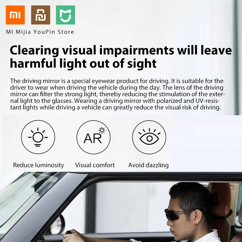 Солнцезащитные очки Xiaomi Mijia Turok Steinhardt TS оригинальные для вождения из