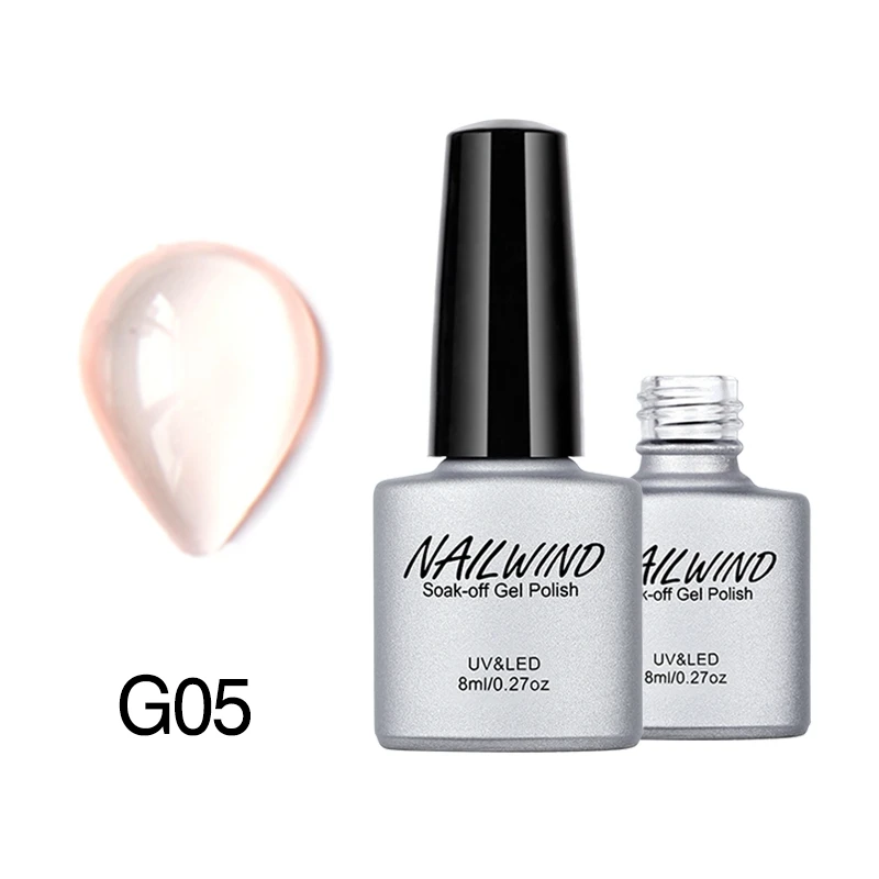 NAILWIND 8 мл матовое желе гель замочить от маникюр, Полировка Ногтей Дизайн ногтей УФ гель лак полу стойкий лак - Цвет: 05