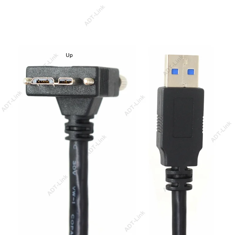Кабель адаптер Micro B с разъемами USB 3 0 и двойным винтовым замком поддерживаемые