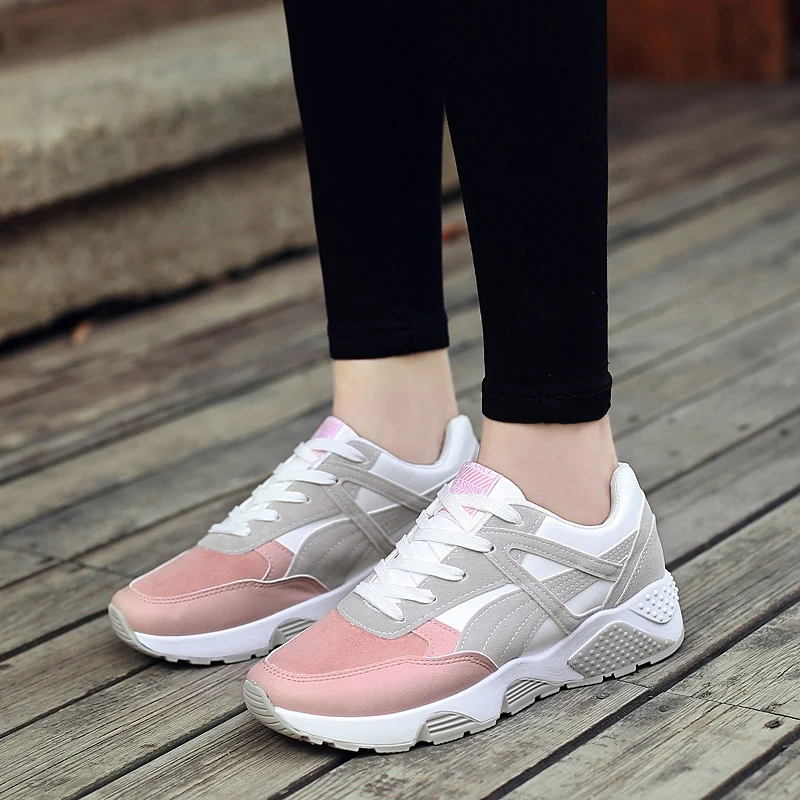 OUKEDI/Женская обувь для бега Krasovki женские кроссовки 2017 Zapatillas Deportivas Mujer розового
