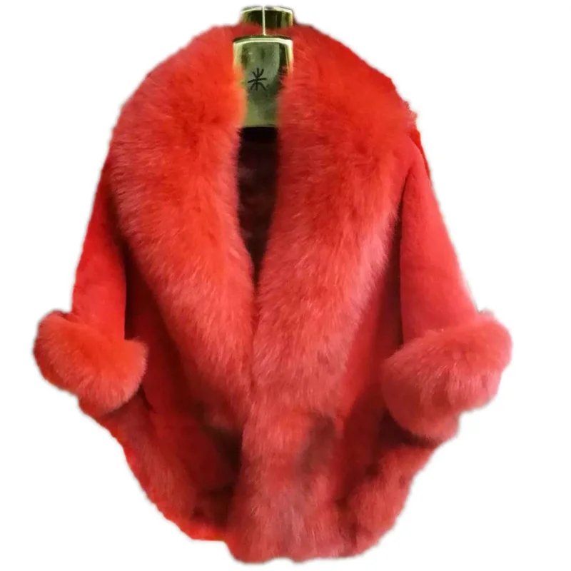 Роскошные осенне зимние женские шали из меха кролика Рекс Женские палантины