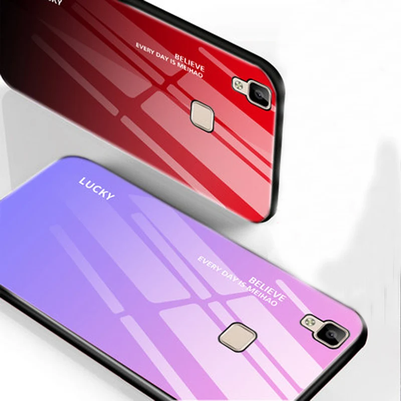 Чехол для VIVO V3 Max чехол телефона задняя крышка градиентное закаленное стекло phone