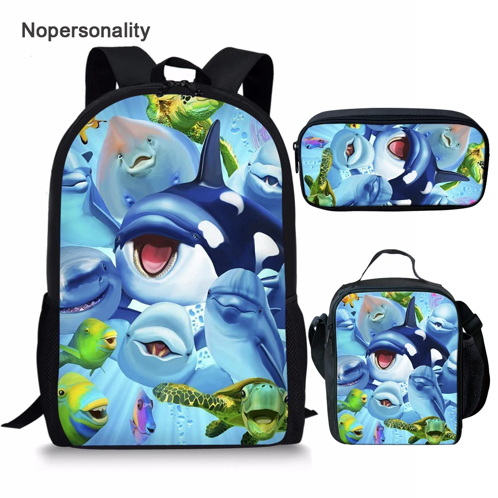 

3D-рисунок животных, дельфин, Акула, искусственная детская школьная сумка для мальчиков начальной школы, младшего возраста, сумка для книг