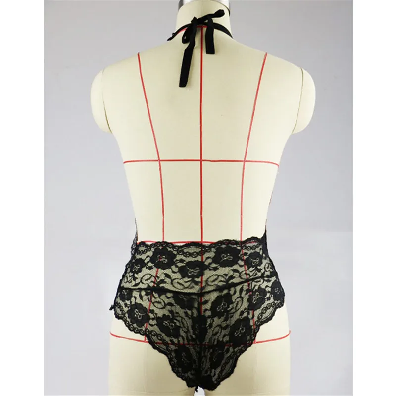 Babydoll сексуальное женское нижнее белье с бретельками черное кружевное открытой