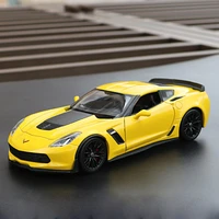 welly 124 scale diecast metal 2017 chevrolet corvette z06 simulation model car classic alloy car toys for boys gifts collection