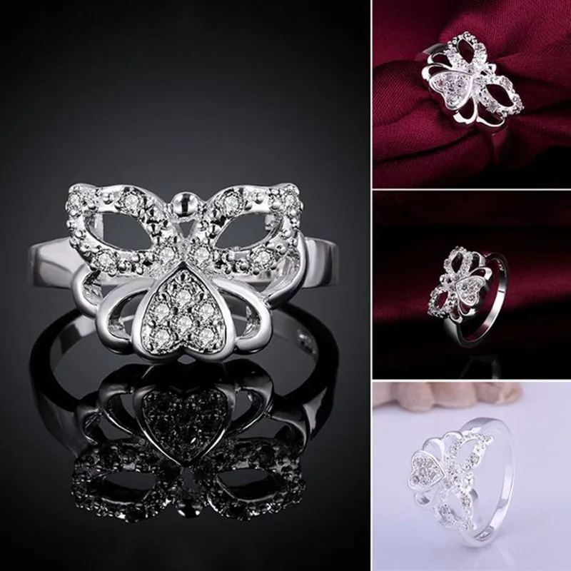 Посеребренная кольцо стерлингового серебра--Jewelry Кольцо заводские цены моды