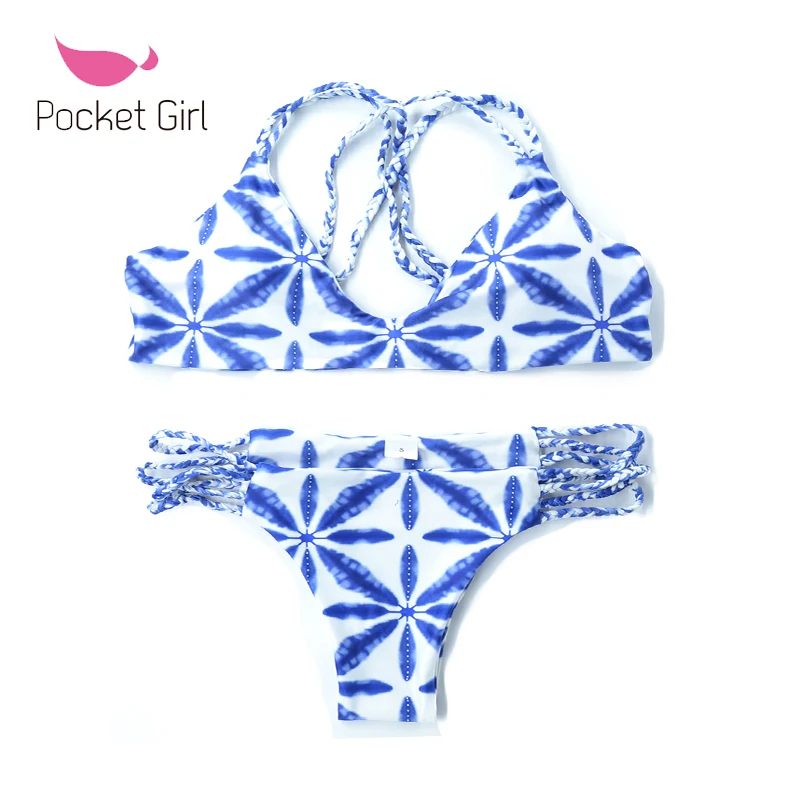 Pocket Girl 2017 Женщины Купальники Бразильский Купальный Костюм Женский Купальник