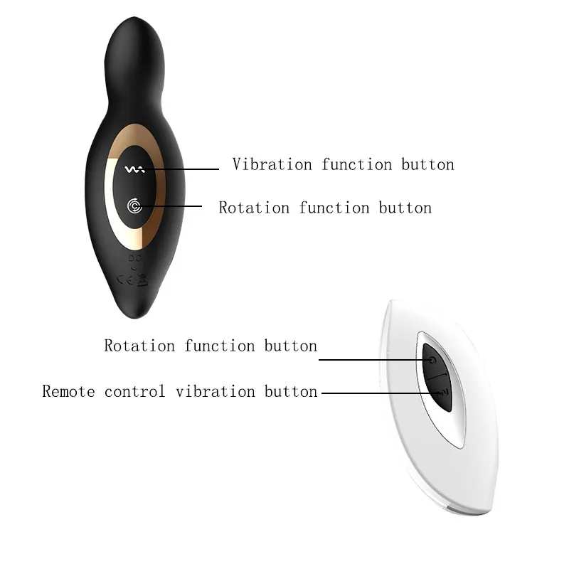 Взрослые секс-игрушки для мужчин Анальная пробка вращающийся массажер простаты