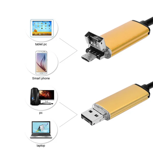 USB эндоскоп для Android и Wondows водонепроницаемый IP67 7 мм 1 3 мп 2 в м/5 м|endoscope for android|usb