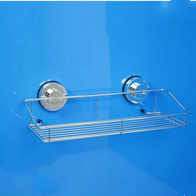 

Stainless Steel Suction Bathroom Shelves Kitchen Seasoning Bottle Rack Kitchen Spice Organizer Wall Mounted Wall Spice Rack