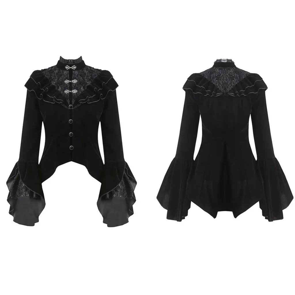 Darkinlove женские короткие винтажные велюровые Готическая куртка JW177|Женские куртки|