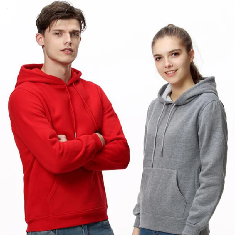 Couples Students Solid Sports Hoodies Exercise Running Sweaters Women Men Hooded Sportswear 12 Colors Plus Size Gym Sweater S | Спорт и