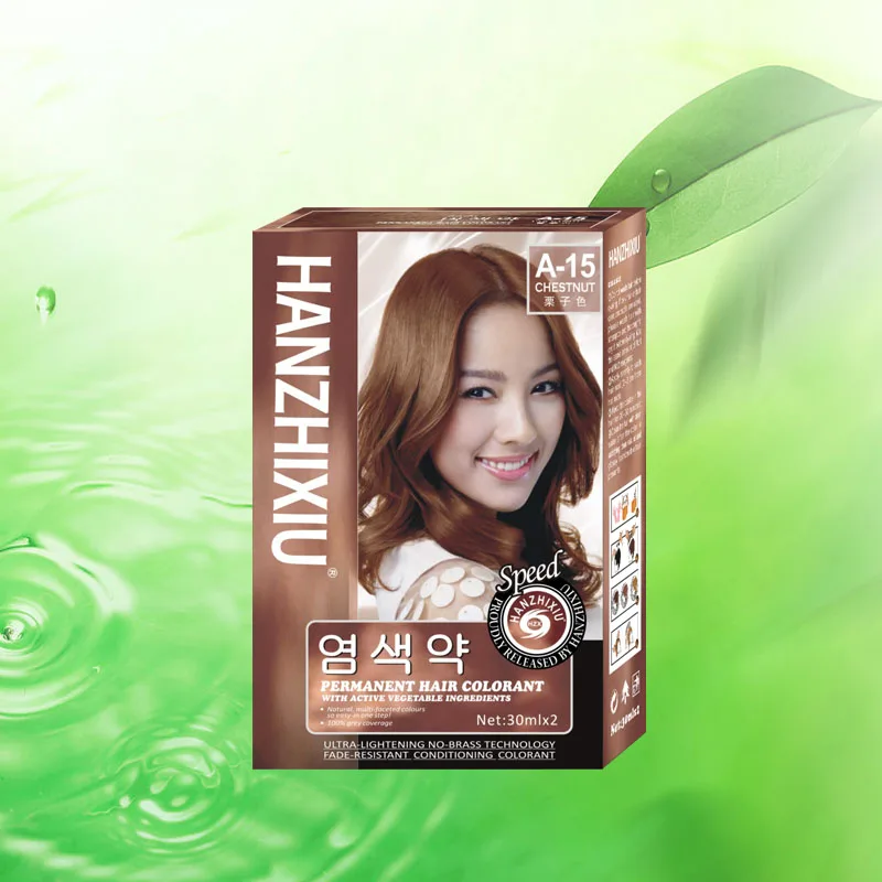

HANZHIXIU 30mlx2 permanet hair color cream with vegetable ingredients non allergic hair dye