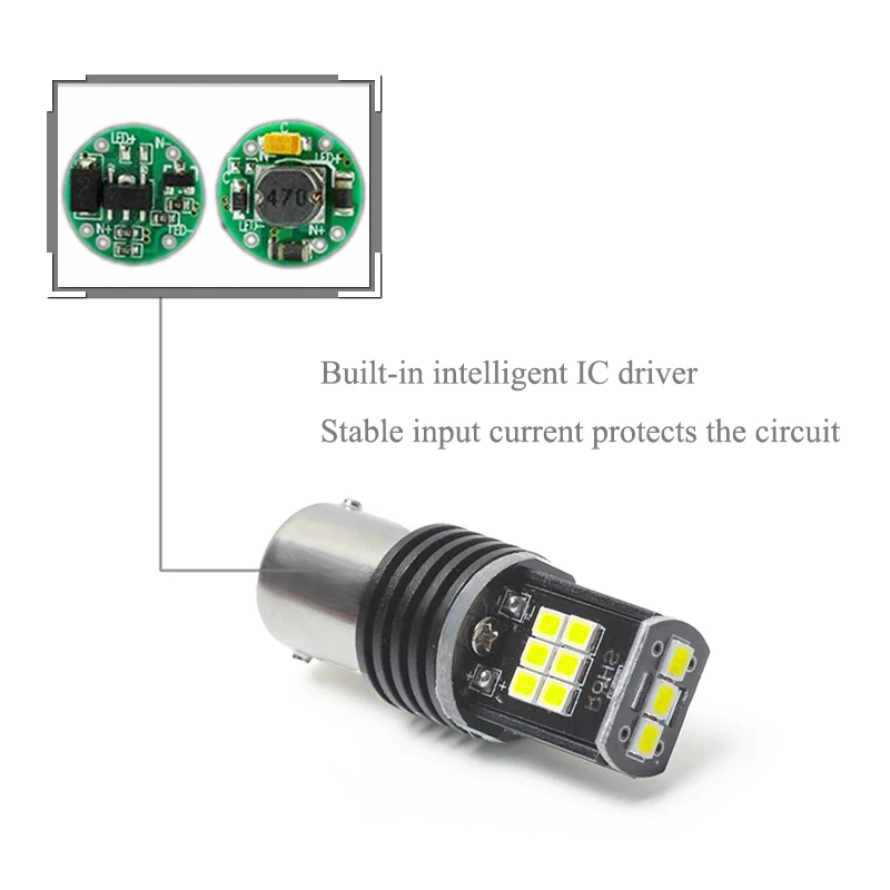 2x1156 P21W CAN шина без ошибок 3030 чипов светодиодный автомобильная лампа