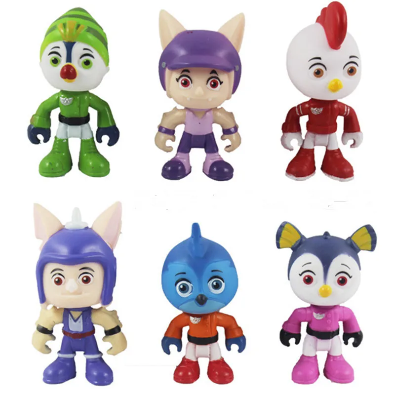 6 шт./компл. Топ Крыло фигуркы игрушки шаржа PVC модель Nendoroid фигурки Топ Крыло Аниме Фигура куклы, игрушки для детей