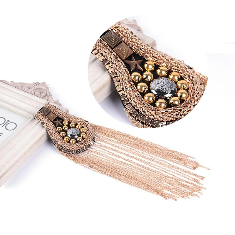 Эполетт с кисточками аксессуары для сценической одежды модная брошка в стиле