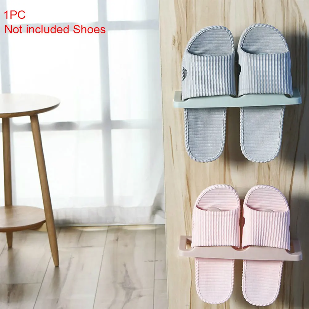 Стеллаж для хранения обуви домашние тапочки наклейка ванной полки Органайзер