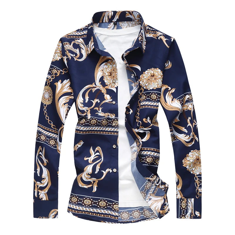 LONMMY плюс размеры 6XL 7XL гитары повседневные мужские рубашки slim fit с длинным рукавом для мужчин s рубашки для мальчиков платье Гавайские рубашки одежда
