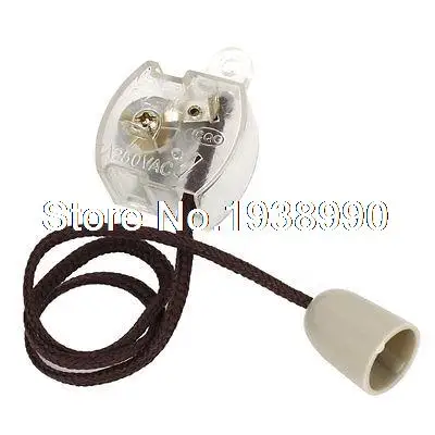 AC 250В 1А мгновенный 2 Pin Pull шнур пластиковый корпус переключатель прозрачный для