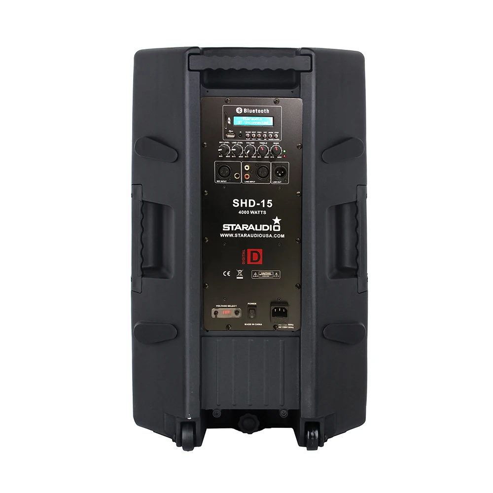 STARAUDIO 4000 Вт работает 15 &quotпа активный Bluetooth Динамик KTV диско этапа DJ стенд 2CH UHF ИК