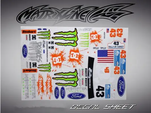 B sticker 1 комплект фокус ST WRC PC drift RC PC корпус 190 мм ширина прозрачный чистый Без окрашивания дрейф корпус RC hsp hpi trax Tamiya - Цвет: B sticker
