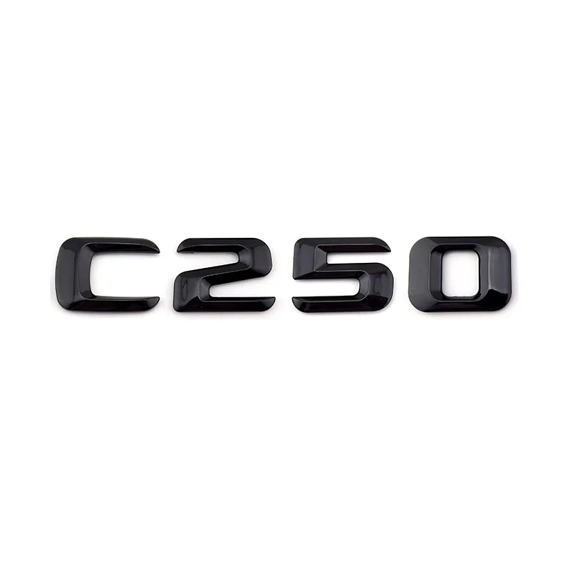 Черный глянец ABS количество букв наклейка с эмблемой для автомобиля C Class C250 Mercedes