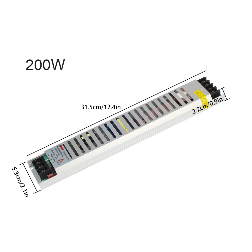 12V ультра тонкий импульсный источник питания 200W освещение трансформатор