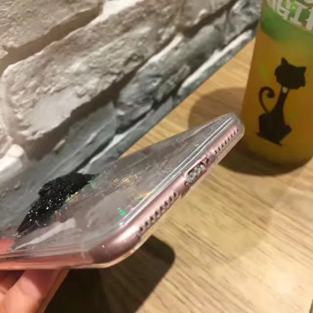 Корея Япония супер мило Лебедь Форма Капля клея мерцающий Косметическая пудра TPU